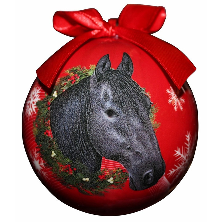 Black Horse Christmas Ball Ornament