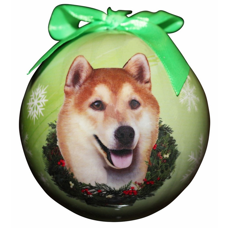 Shiba Ina Christmas Ball Ornament