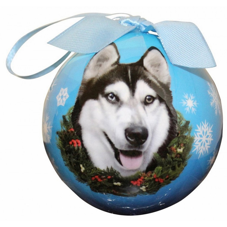Husky Christmas Ball Ornament