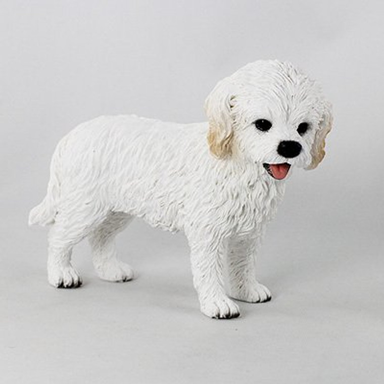 Cockapoo Figurine - Tan & White