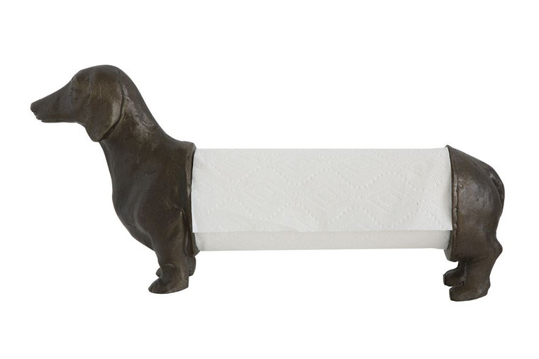 Black Dachshund Paper Towel Holder