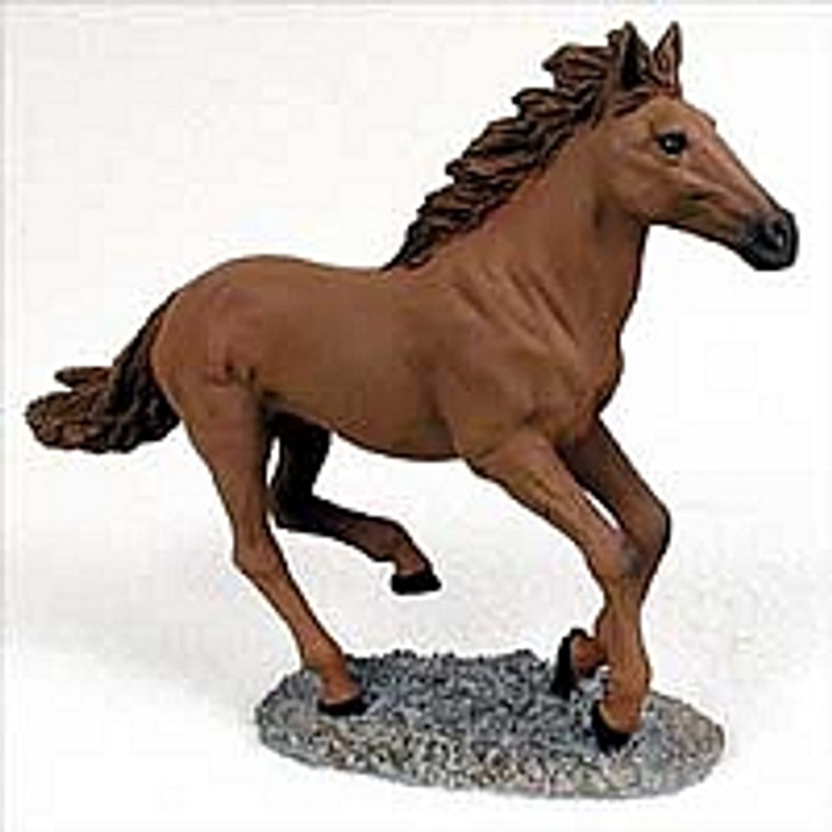 Chestnut Horse Figurine - Running