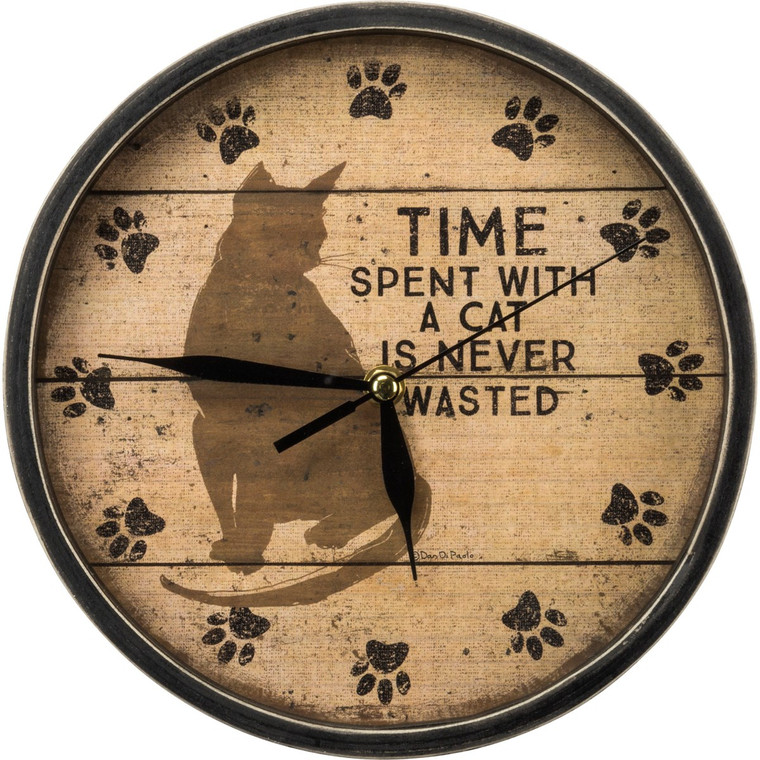 Time Spent With a Cat - Wall Clock