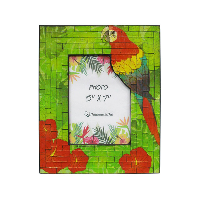 Green Parrot Photo Frame