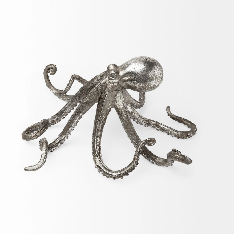 Antique Silver Octopus Sculpture