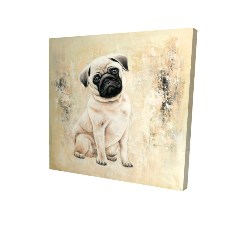 Rustic Pug Portrait Fine Art Print