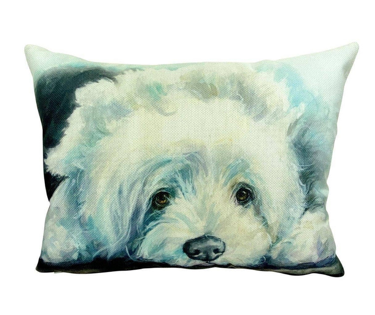 Old English Sheepdog - Watercolor Throw Pillow