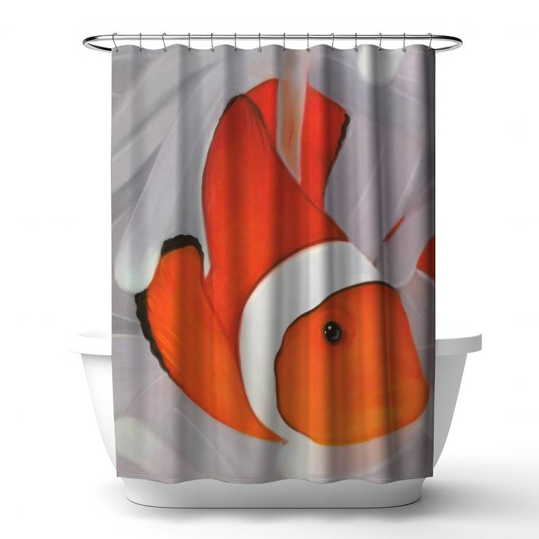 Clownfish in Coral Shower Curtain