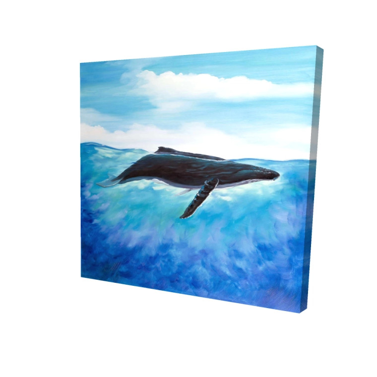 Blue Sky Whale Fine Art Print