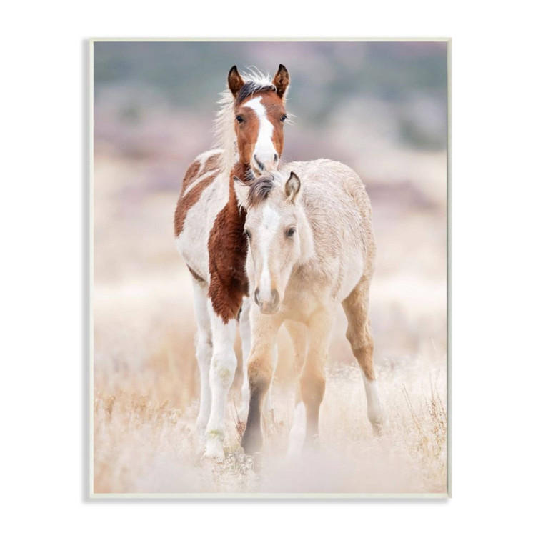 Two Foals Art Print Plaque