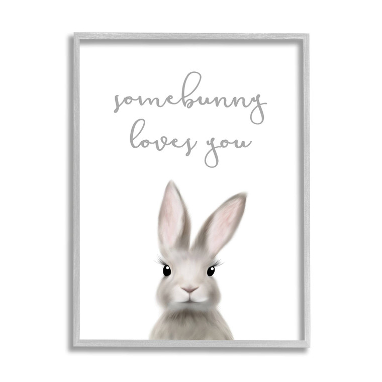 Somebunny Loves You - Bunny Framed Art Print