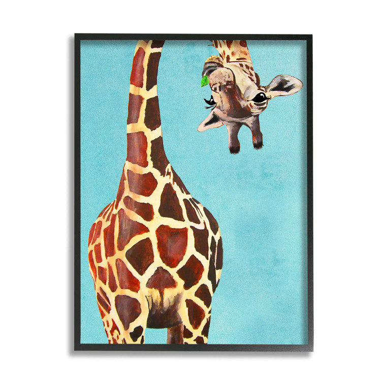 Curious Giraffe Framed Art Print
