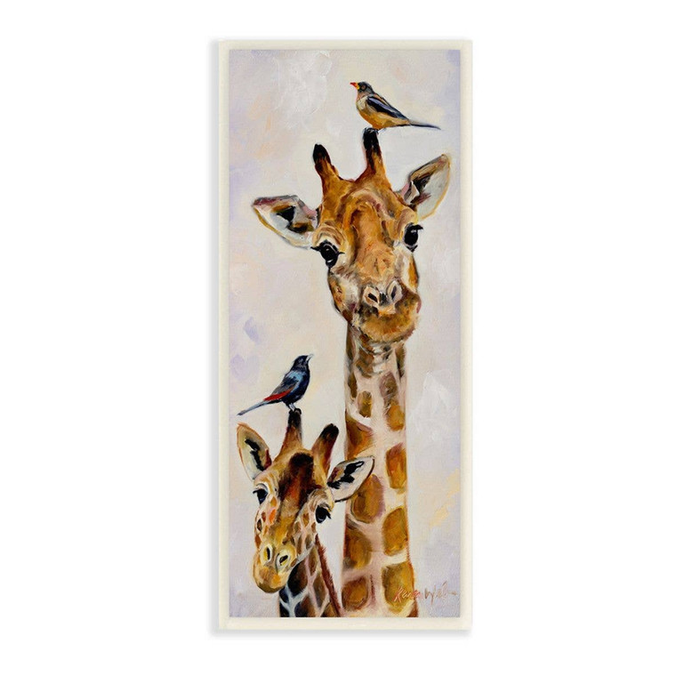 Giraffe & Baby Art Print Plaque