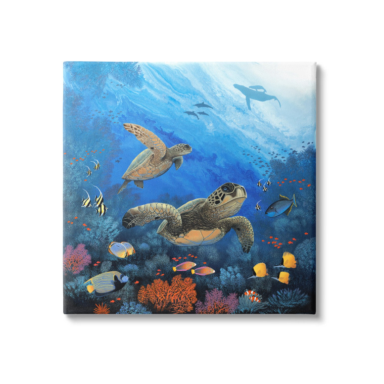 Underwater Sea Life Canvas Art Print