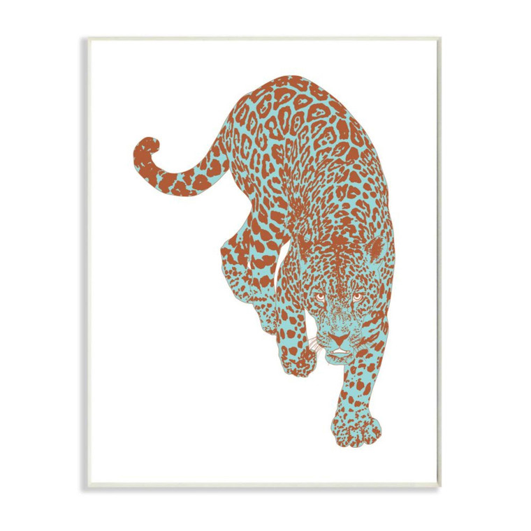 Prowling Leopard Art Print Plaque