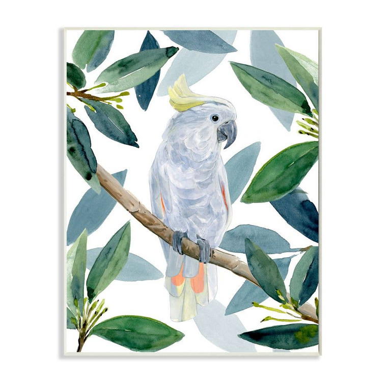 Cockatoo on Branch Art Print Plaque 