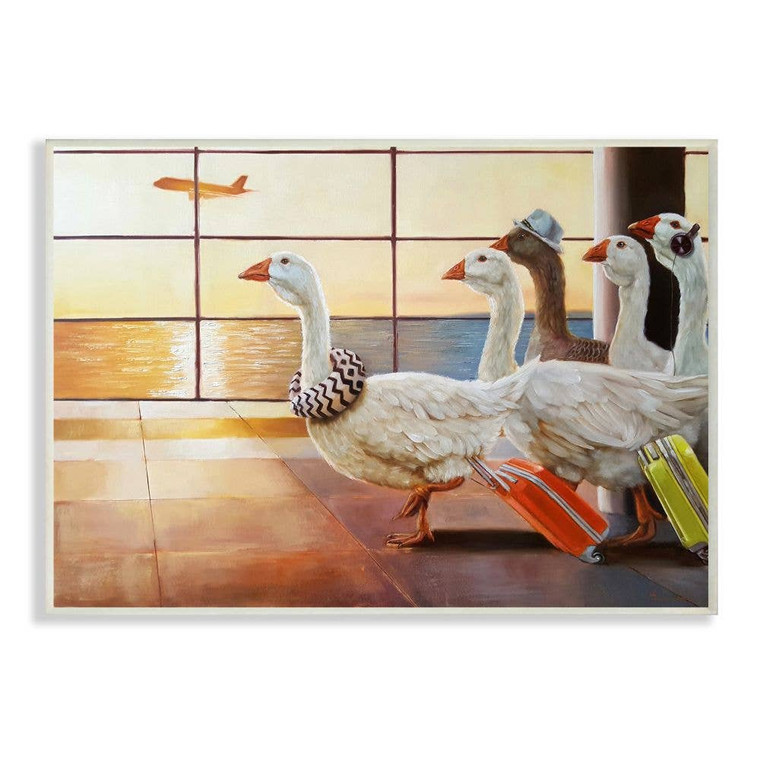 Airport Geese Art Print Plaque