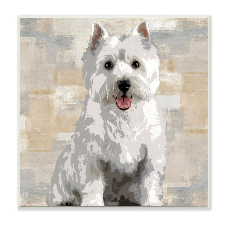 Westie Portrait Art Print Plaque 