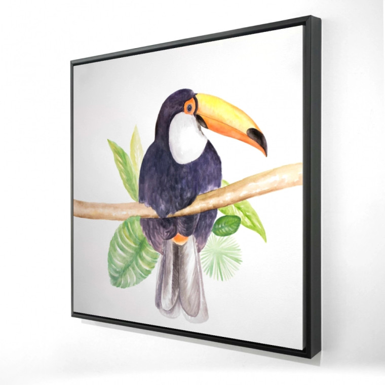 Perched Toucan Fine Art Print - Framed