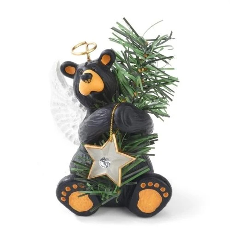 Black Bear Angel Tree Topper