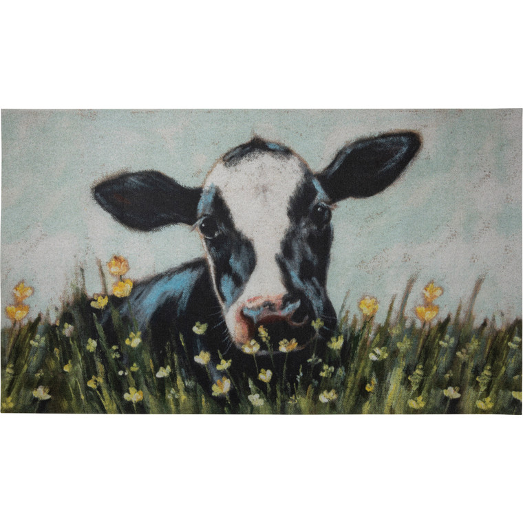 Cow in Field Area Rug