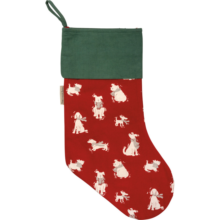 Red Dog Christmas Stocking