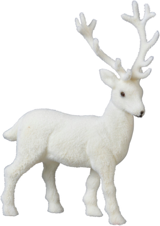 White Felt Reindeer Figurine