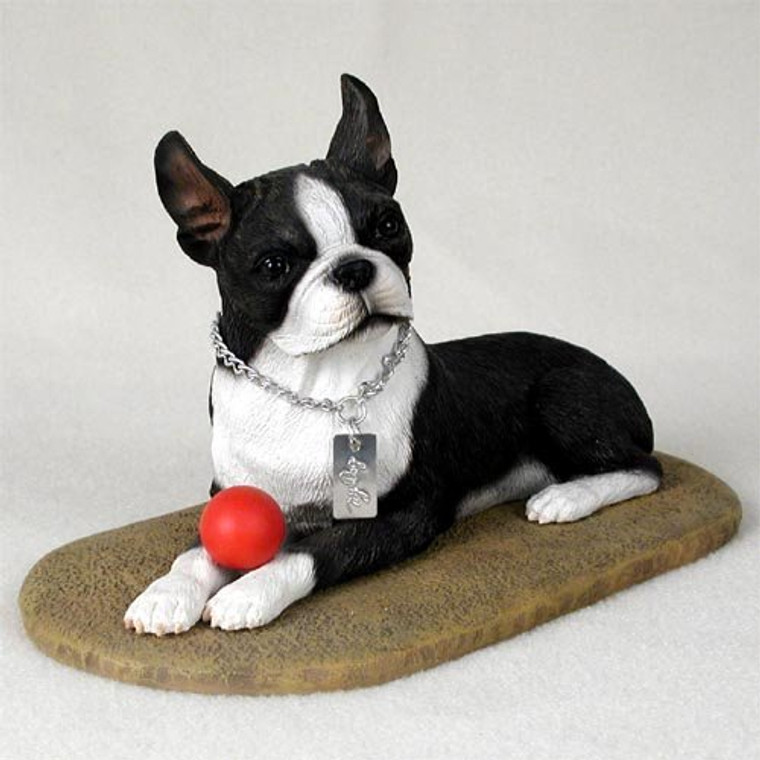 Boston Terrier Figurine - with Ball