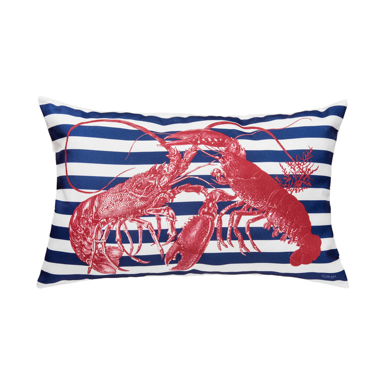 Red Lobsters Throw Pillow - Indoor/Outdoor