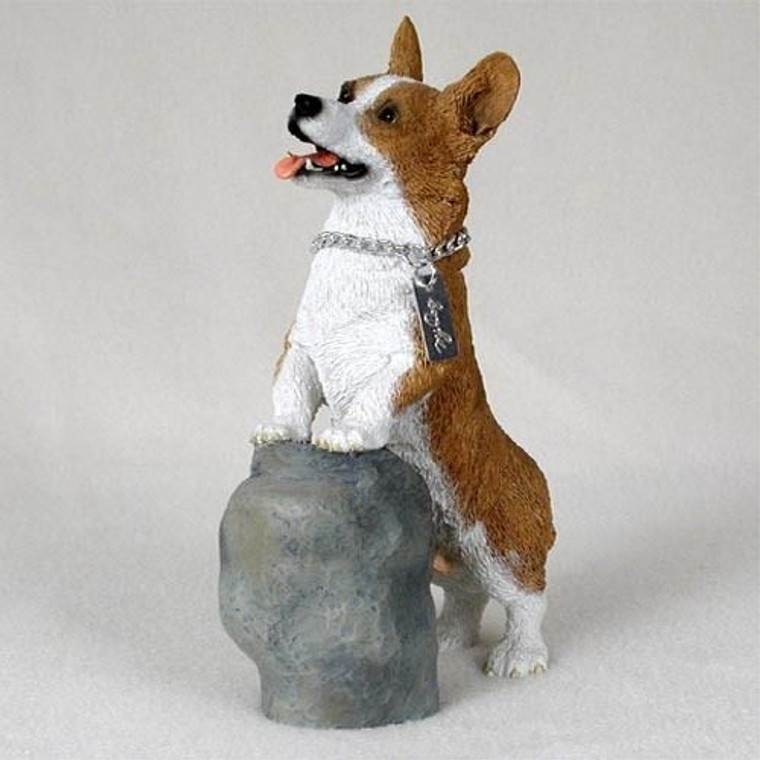 Corgi Figurine - on Rock