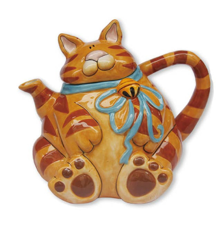 Orange Tabby Cat Teapot