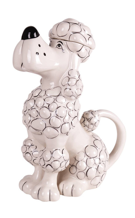 White Poodle Teapot