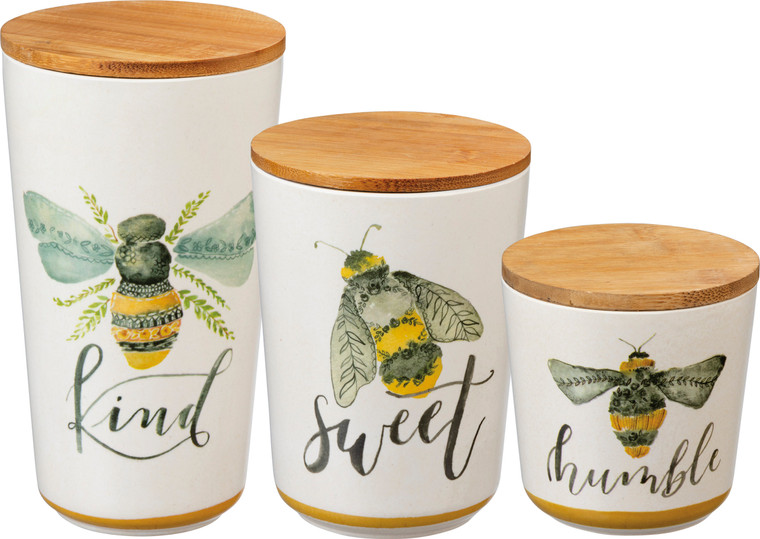 Bee Kind, Sweet, Humble - Canister Set