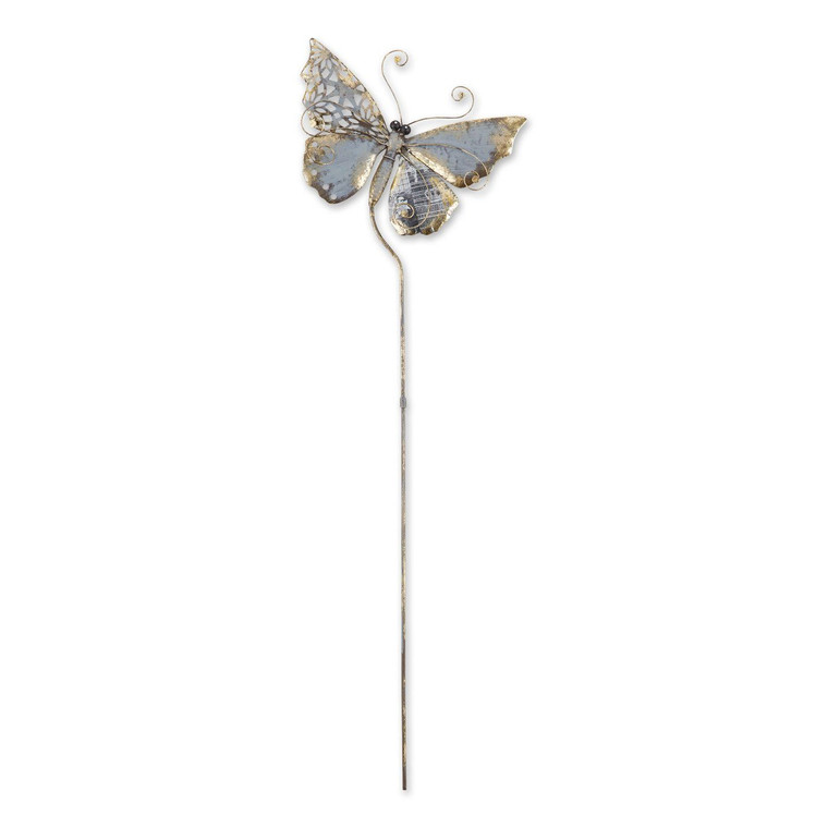 Detailed Gold Butterfly Garden Stake