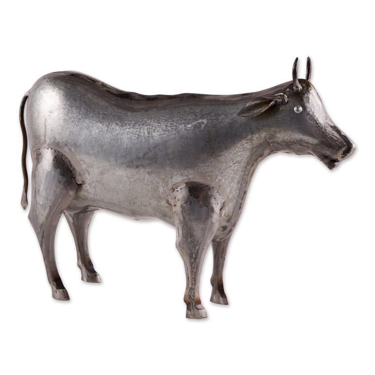 Galvanized Cow Statue