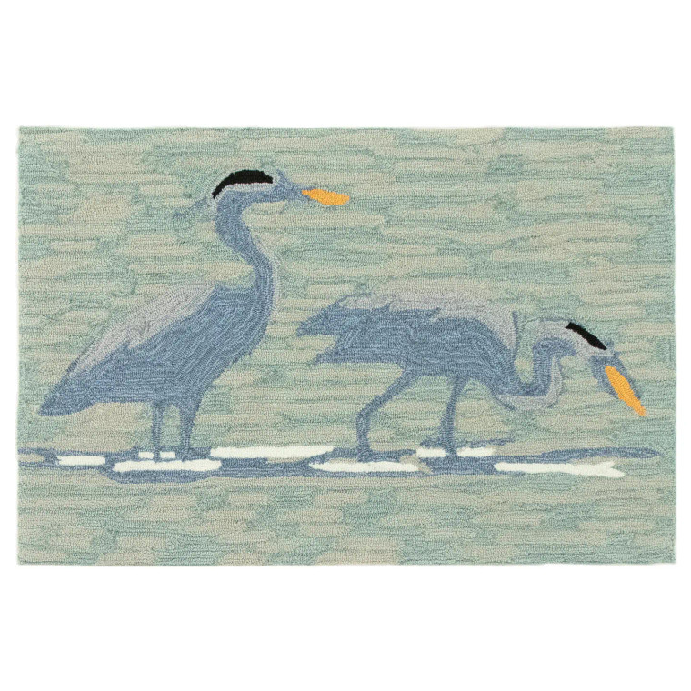 Blue Heron Area Rug - Indoor/Outdoor