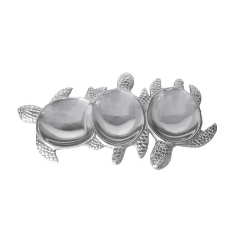 Silver Seahorse Trio Serving Platter