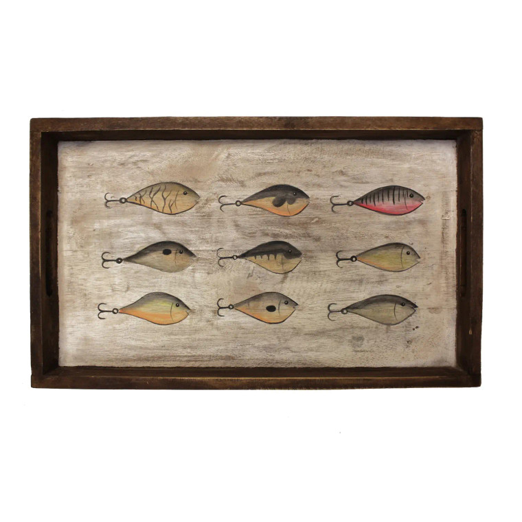 Fishing Lures Wood Tray