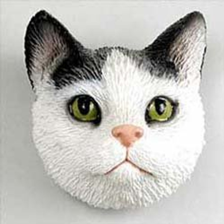 Black & White Tabby Cat Magnet