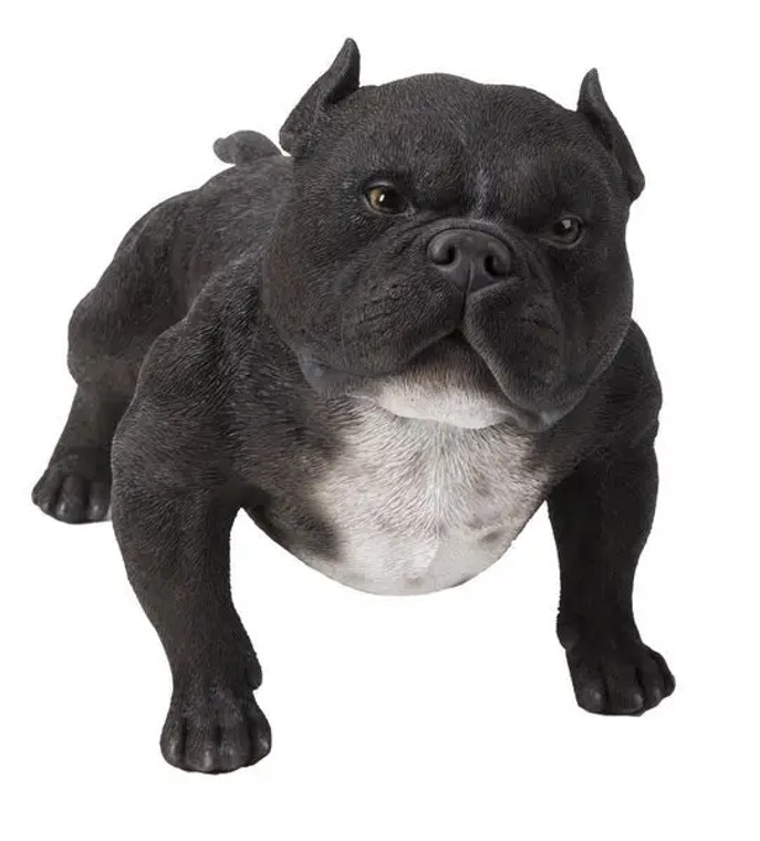 Black Pit Bull Statue