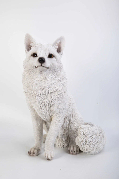 White Fox Statue 