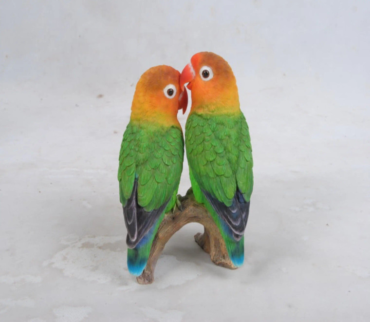Lovebird Parrots Statue