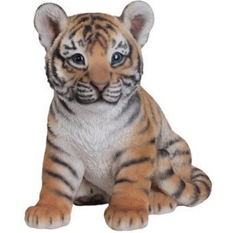 Orange Tiger Cub Statue - Sitting
