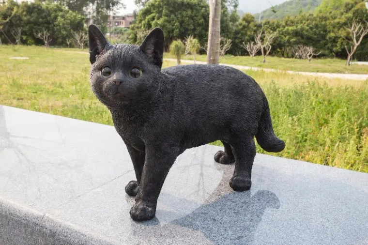 Black Cat Statue - Standing