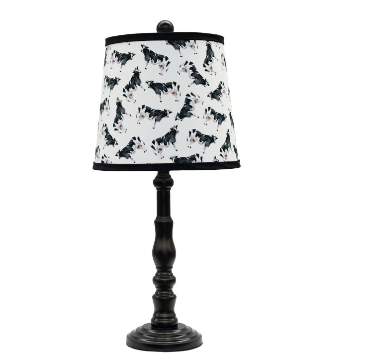 Black & White Cow Table Lamp
