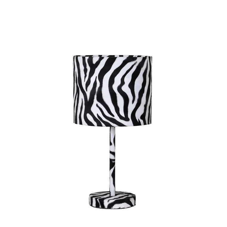 Faux Zebra Print Table Lamp