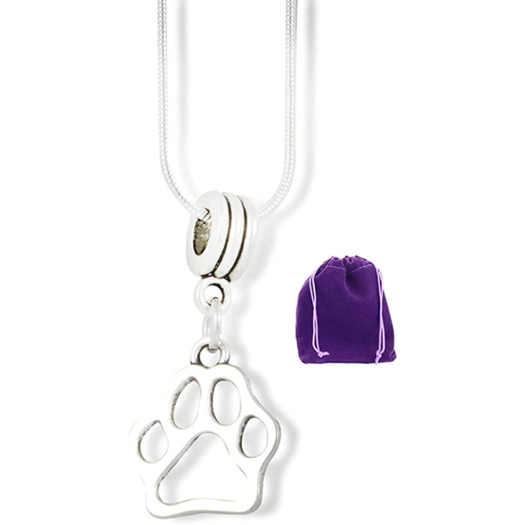 Silver Dog Paw Necklace