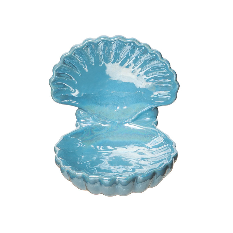 Iridescent Blue Oyster Trinket Dish