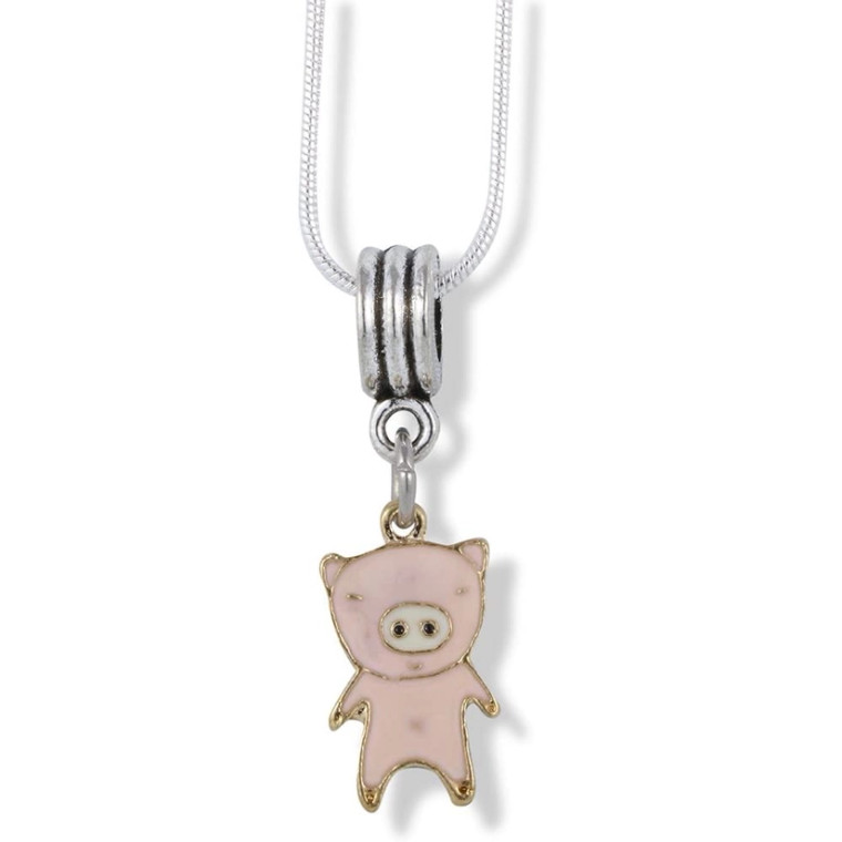 Pink Pig Necklace