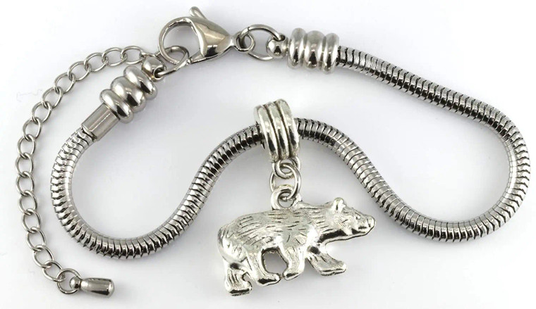 Silver Bear Bracelet